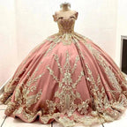 Nuovo Abito per Quinceañera per Dolce Ragazza con Applicazioni di Perline Abito da Ballo Principessa Lungo fino a Terra Y6521