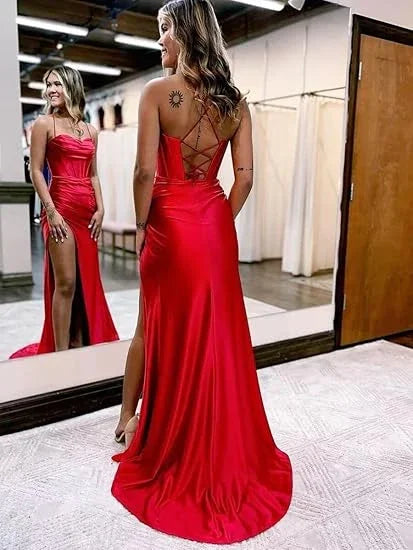Vestidos de Baile Azul Real com Decote Coração, Vestidos Formais Longos de Noite Azul Real Y378