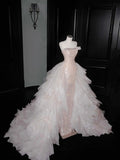 Vestido Longo de Festa e Baile com Bainha Bordada de Lantejoulas em Tule Champanhe Y8658