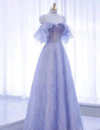 Abito da ballo a linea A con paillettes scintillanti in tulle, vestito da fata per il ballo Y7793