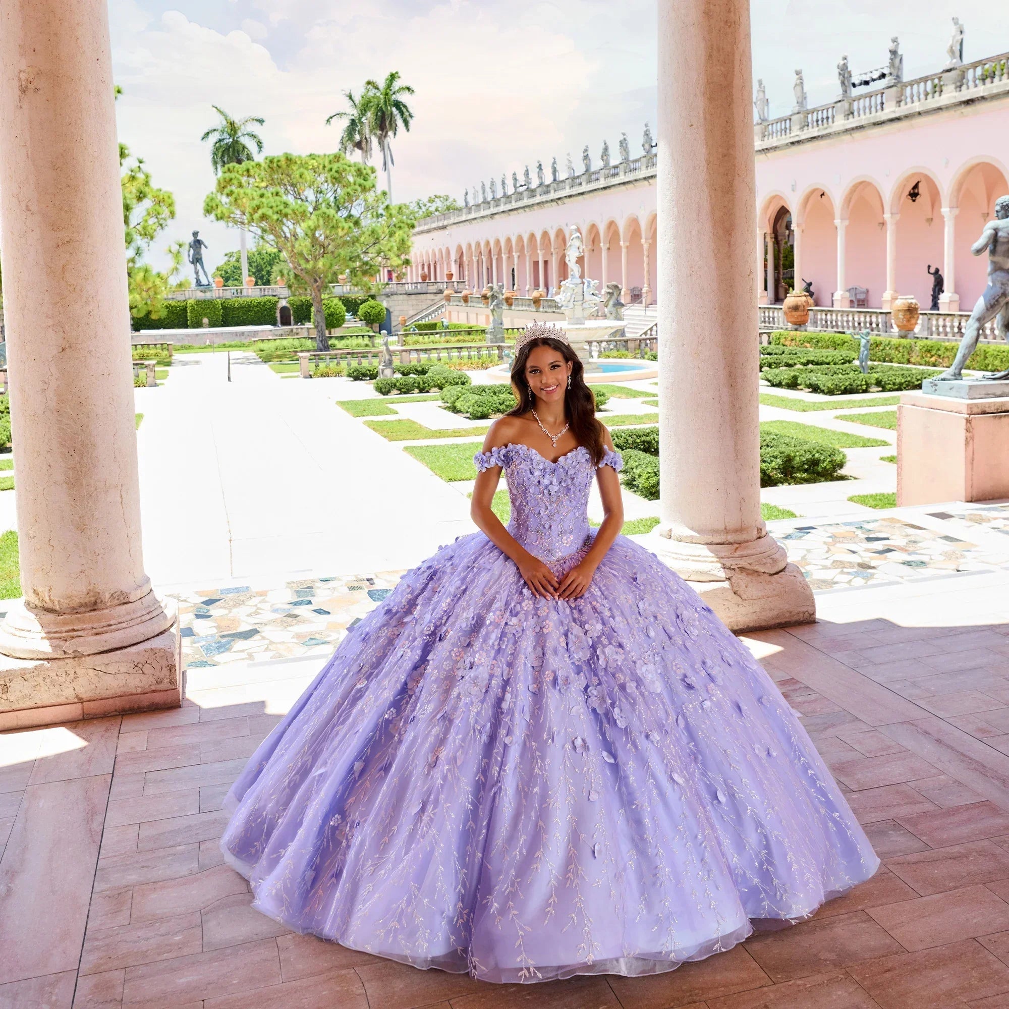 Abito da ballo verde smeraldo con fiori ricamati a mano, abito da quinceañera con scollo a cuore e spalle scoperte Y293
