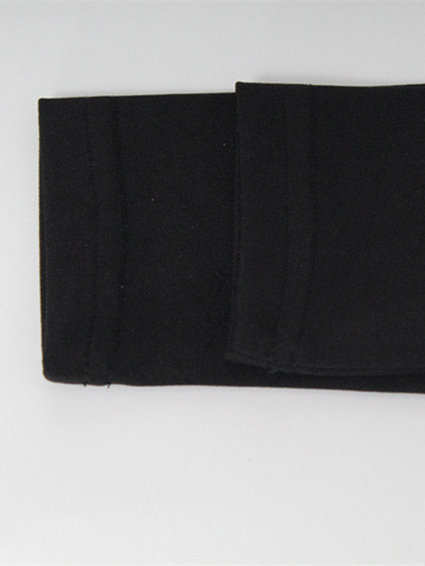 Lange Ärmel, schmaler Rücken, gekreuzte Schlitze an den Seiten, mit Quasten, hoher Halsausschnitt, Abendkleider, Midi-Kleider 