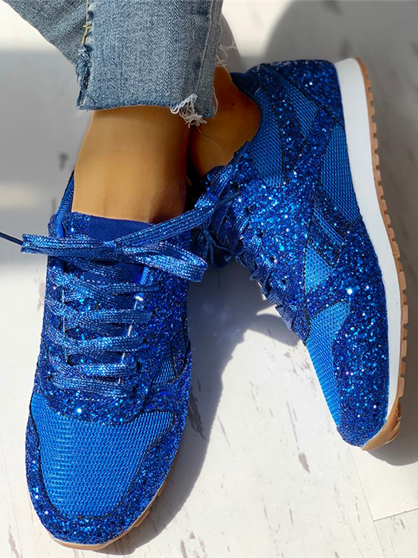 Scarpe da ginnastica casual scintillanti e traspiranti