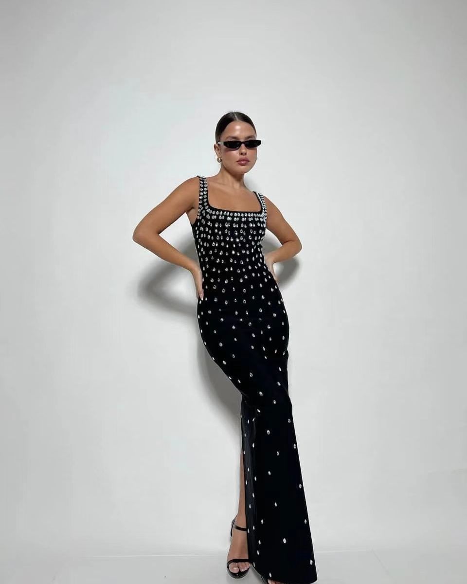 Sexy Backless Crystal Bandage Prom Dress for Party