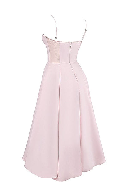 Ärmelloses Tutu-Maxikleid mit Strumpfhaltern und V-Ausschnitt 