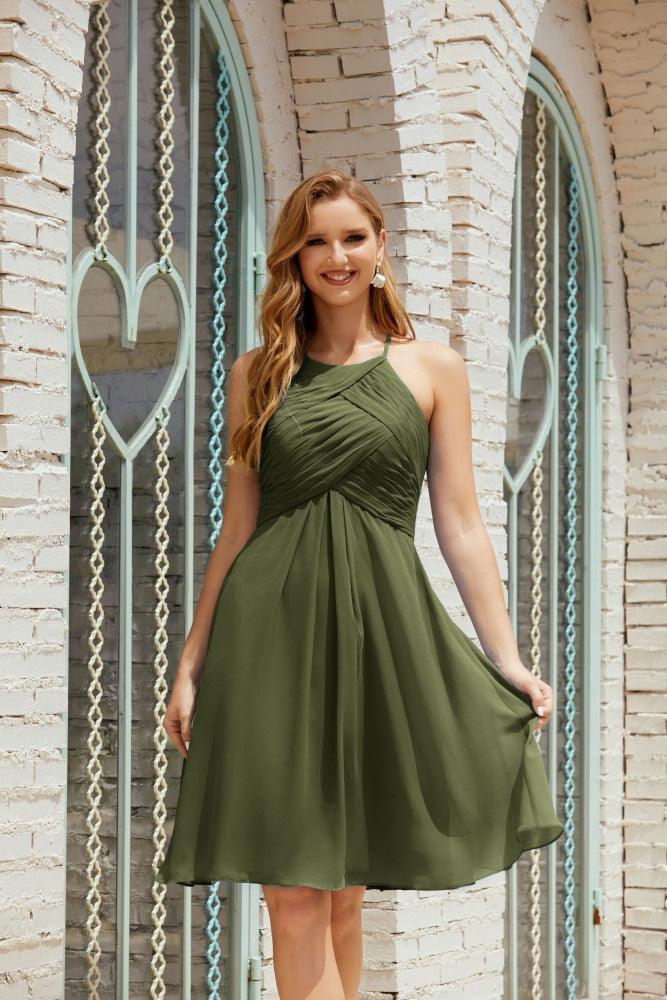 Vestidos de Baile sem Mangas para Receção em Casa, Cocktail Formal e Baile de Finalistas 28014