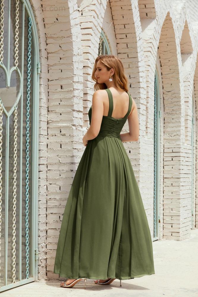فساتين وصيفات الشرف بحمالة عنق رسمية كوكتيل فستان سهرة 28015