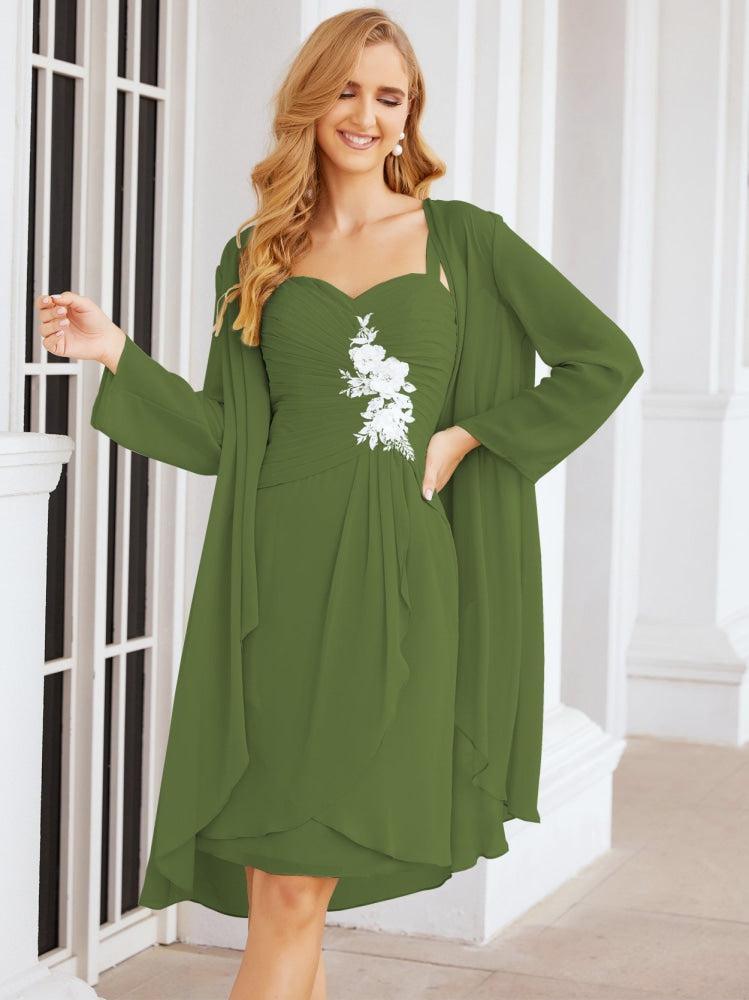 Vestidos de Mãe do Noivo Aplicações de Renda para Convidados de Casamento 28066