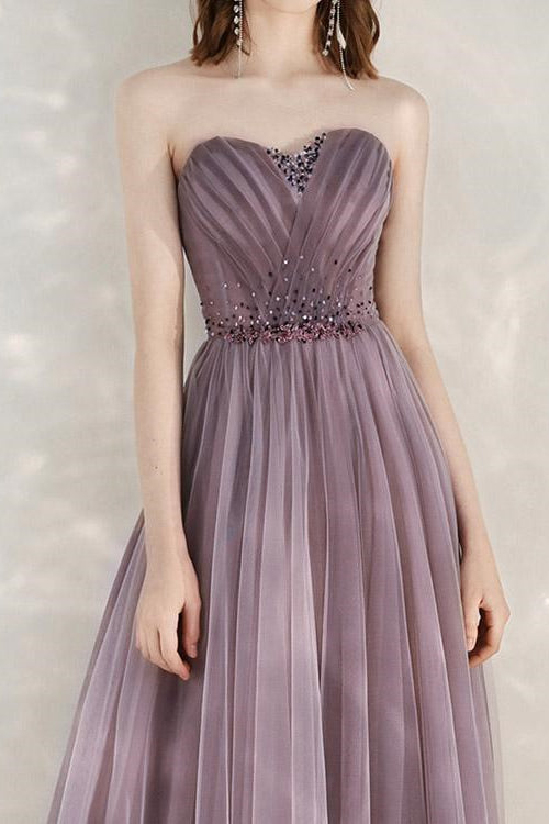 Elegant Infinity Tulle Off-Shoulder Long Prom Dress With Sequins