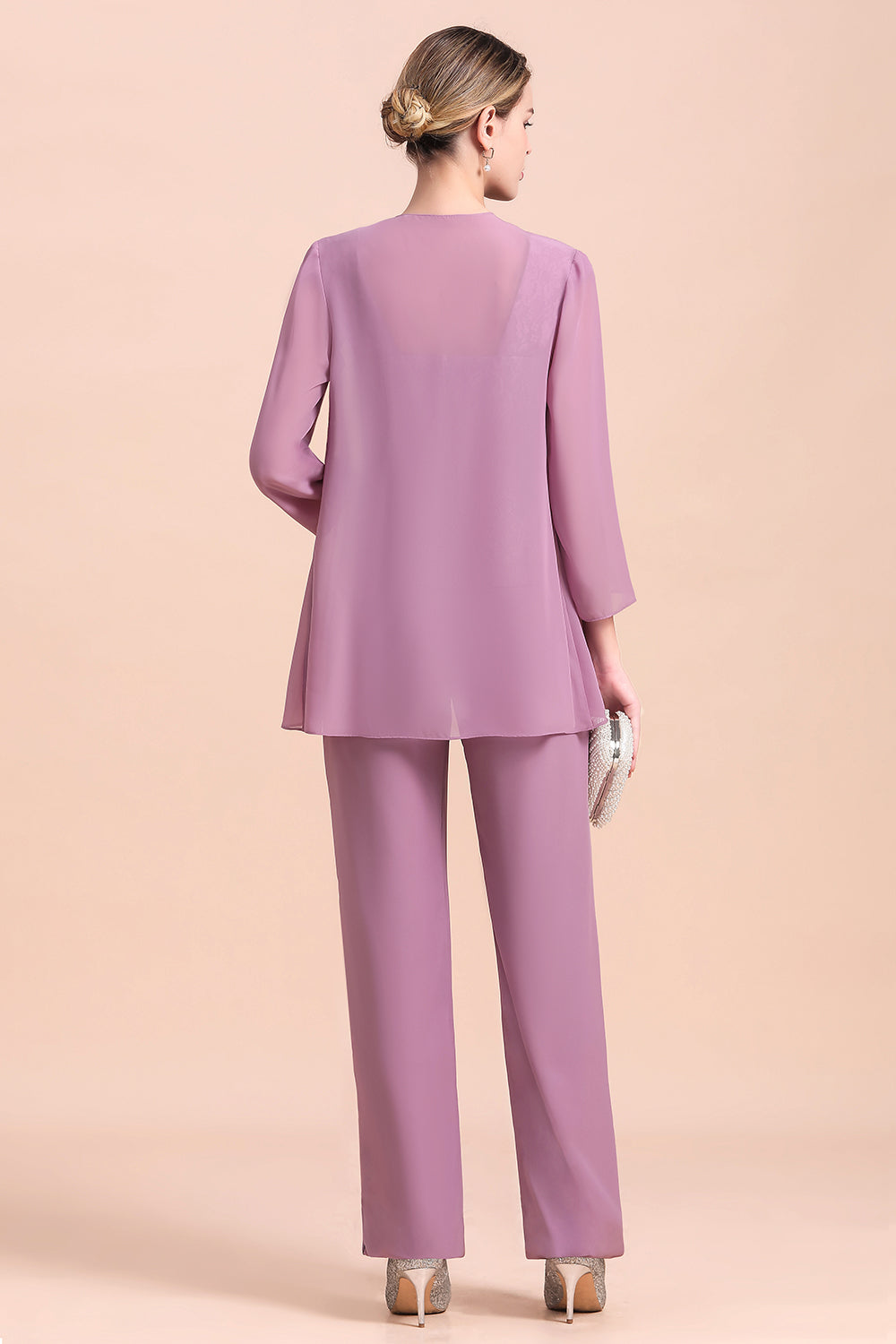 BMbridal Elegant Cap-Sleeves Lace Chiffon Affordable Mother of Bride Online with Wrap