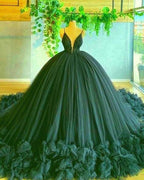 Abito da ballo verde in tulle con spalline sottili, linea a, scollo a V, vestito dolce sedicesimo Y46