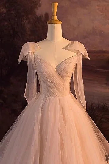 Vestido de fiesta de tul rosa claro con lentejuelas en capas Vestido de noche Y8389