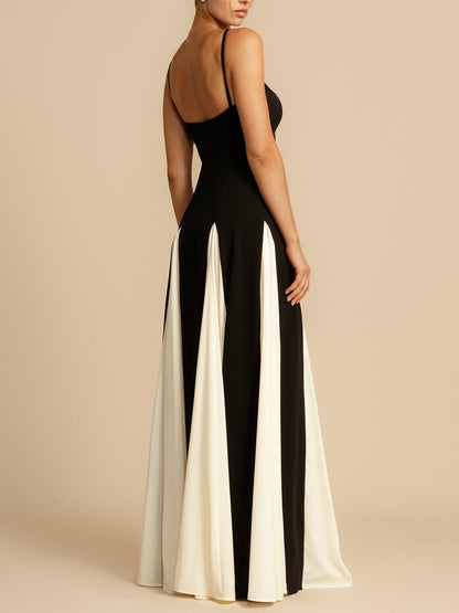 Elegantes Maxikleid in A-Linie mit Tüllbahnen 