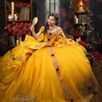 Customized Gold Yellow Princess Quinceanera Dresses 2026 Luxury Ball Gown Sweet 16 Birthday Vestidos Para De 15 Años Quinceañera