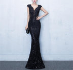 Banquet Evening Dress: Elegant Slim-Fit Fish Tail for Women, Perfect for Autumn/Winter Annual Meetings