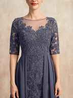 فستان ماكسي من الدانتيل الشيفون