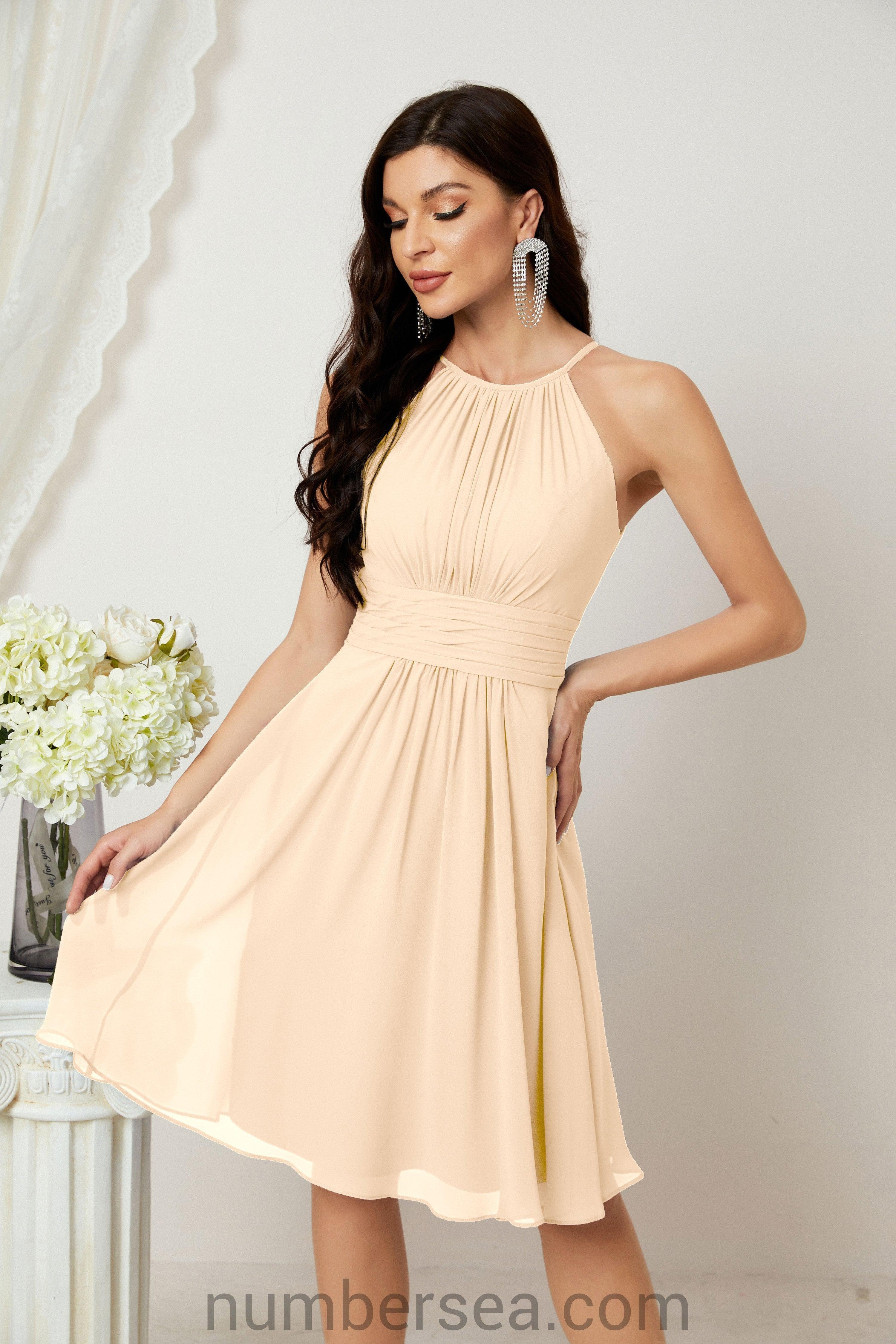 Robe de soirée formelle pour bal de fin d'études ou cocktail Halter 28011