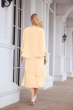 Robe de mariage de la mère de la mariée en deux pièces, ligne A, pour cérémonie et soirée formelle, modèle 28072