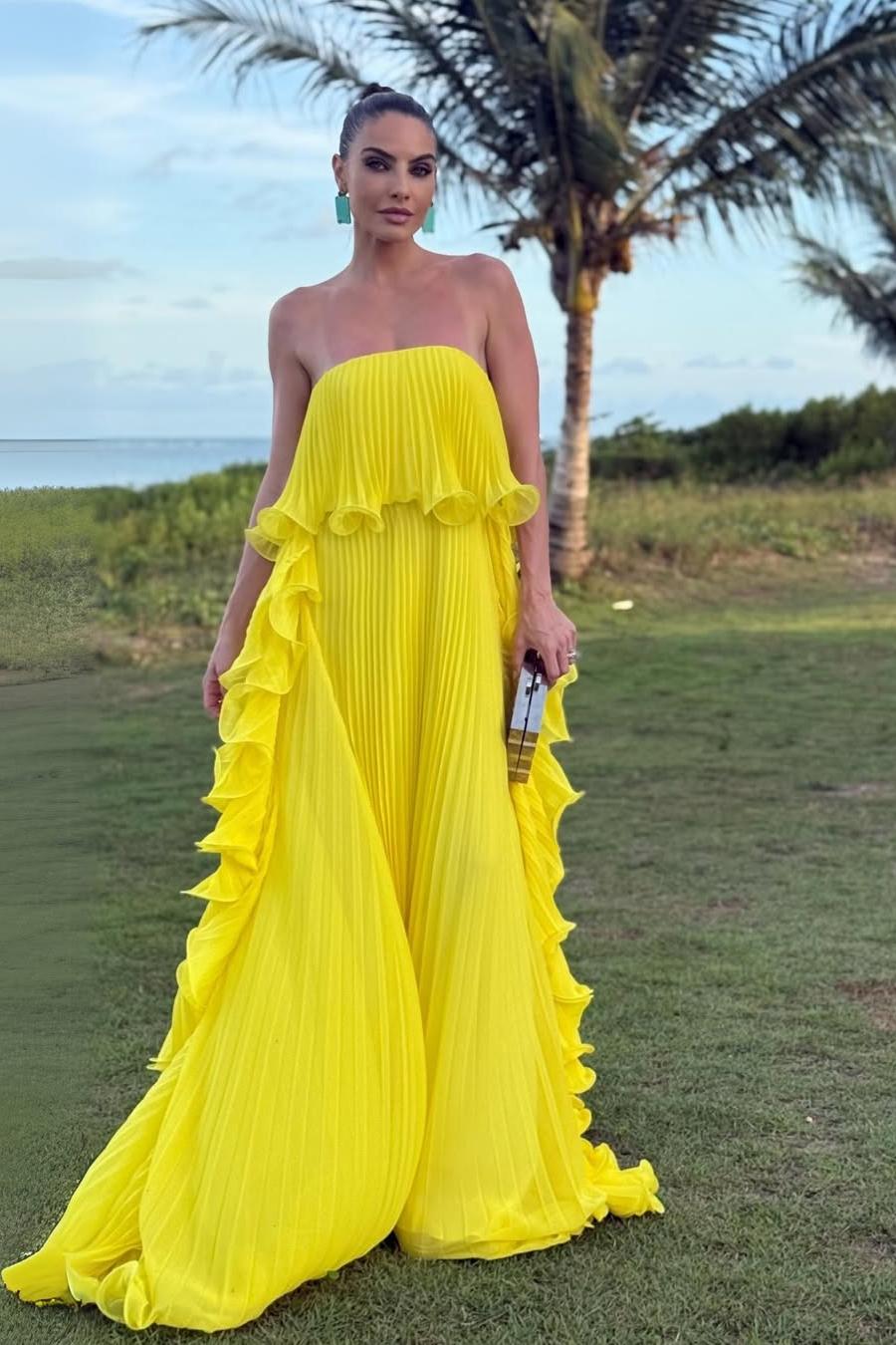 Charming Strapless Pleated Ruffle Long Prom Dress Custom Made