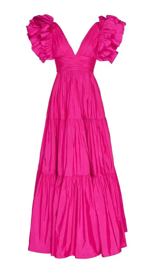 Abiti da sera lunghi a linea A per donna con scollo a V, abiti formali da sera Y3044