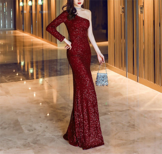Fairy Dream Abendkleid für Damen, für Gesellschaftsveranstaltungen, Partys, Abendkleid – Langes, figurbetontes Toastkleid für die Braut – Abendkleid 