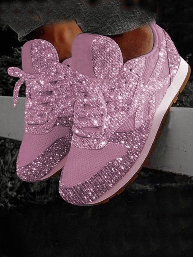 Scarpe da ginnastica casual scintillanti e traspiranti