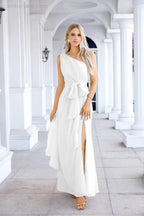 فستان سهرة نسائي من الشيفون بكتف واحد للوصيفة حفلة زفاف 28133