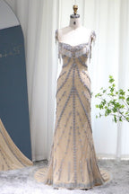 Bmbridal Floor Length Sleeveless Beaded Mermaid Prom Dress Sweetheart Neckline