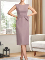 Abito da madre della sposa in chiffon, a guaina/colonna, con spacco al ginocchio, paillettes plissettate