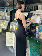 TARUXY Flower Side Slit Dress Women Sleeveless Sexy Off Shoulder Bodycon Sundress Lady Party Elegant Slim Evening Dress Woman