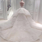 Beautiful Ball Gown Off Shoulder Wedding Dress With Beading Appliques