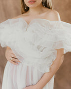 6105#Sheer Maternity Robe For Photo Shoot Tulle Pregnancy photoshoot