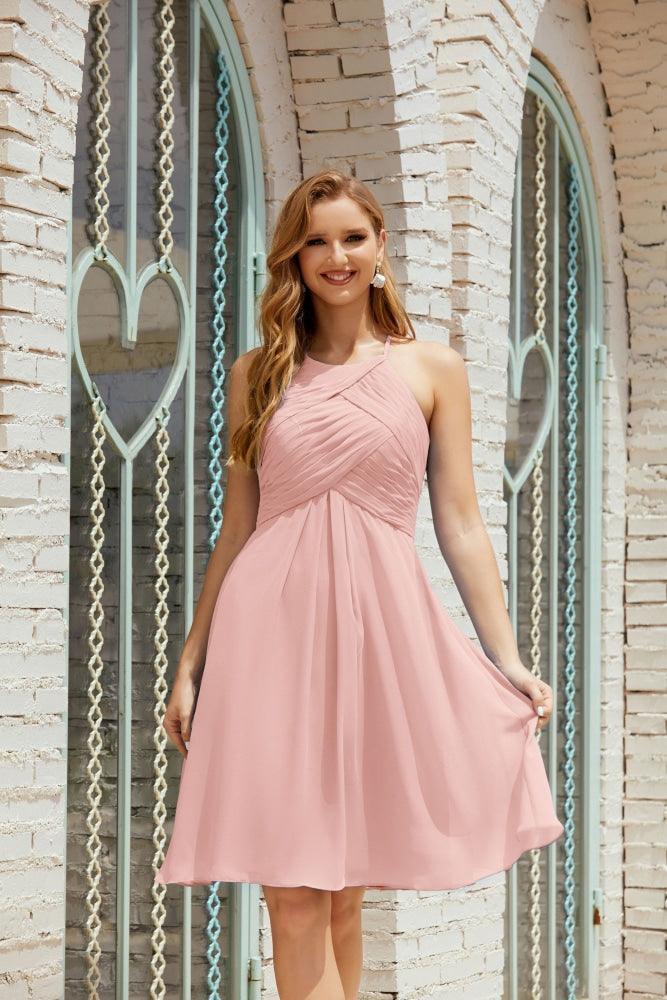 Vestidos de Baile sem Mangas para Receção em Casa, Cocktail Formal e Baile de Finalistas 28014