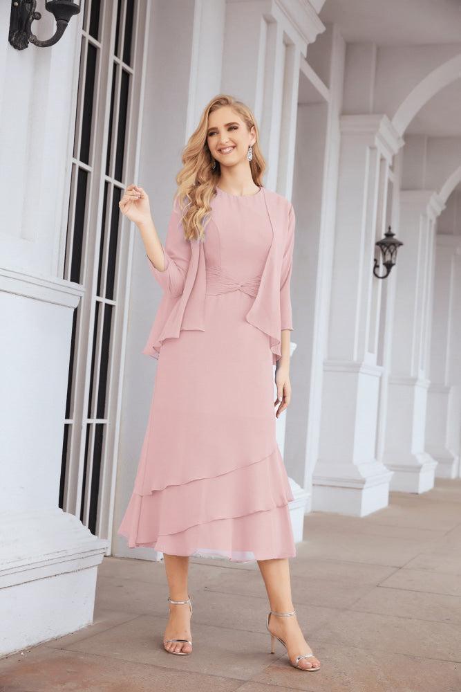 Vestido de Noiva de Duas Peças em Linha A para a Mãe da Noiva Vestido de Festa Formal 28072