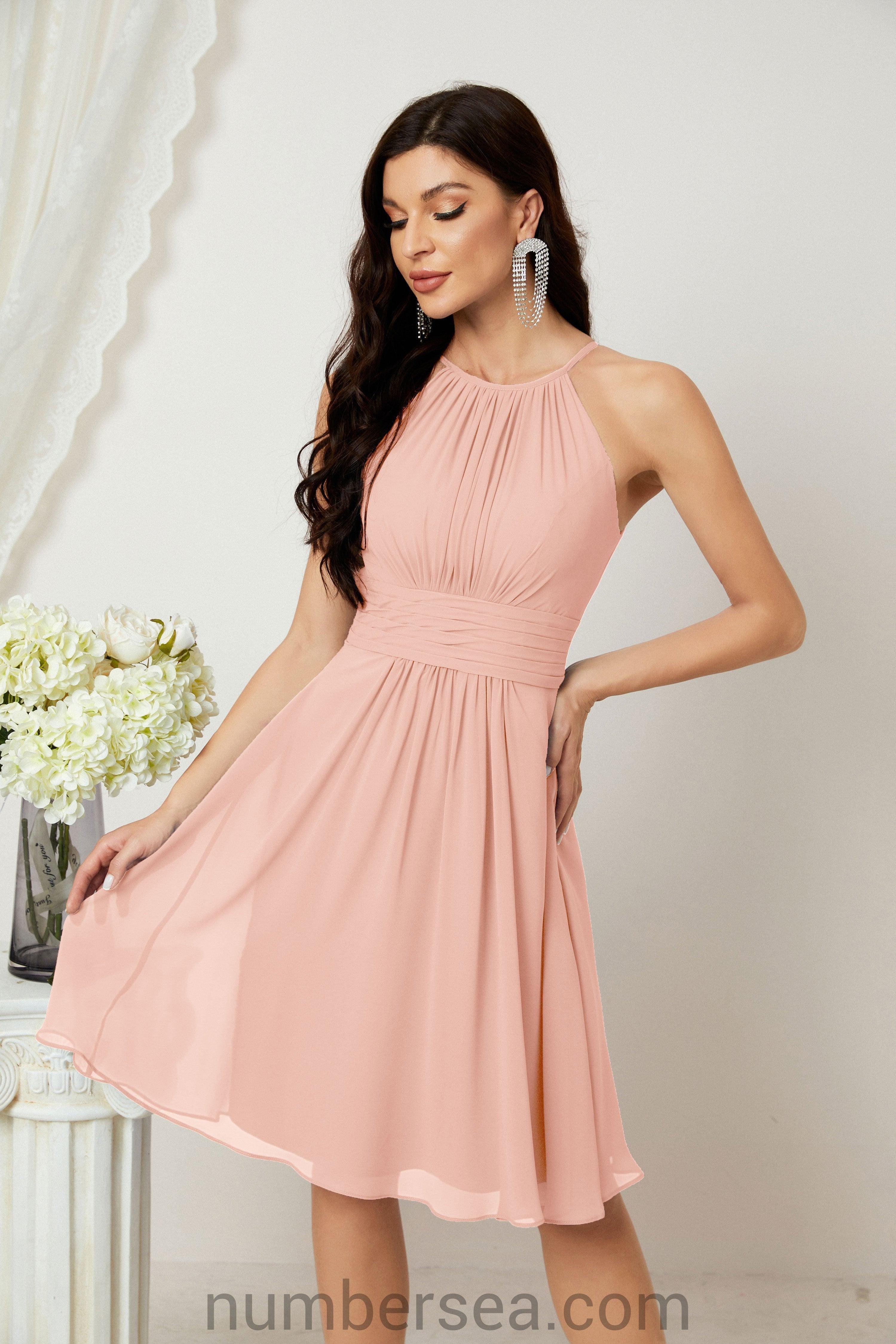 Robe de soirée formelle pour bal de fin d'études ou cocktail Halter 28011
