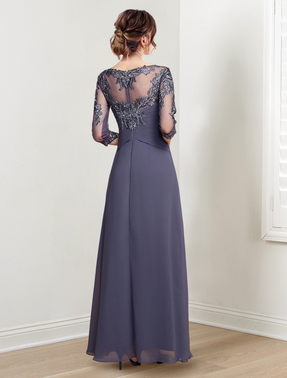 Floor Length Mother Of The Bride Dresses A Line Princess Scoop Necklines