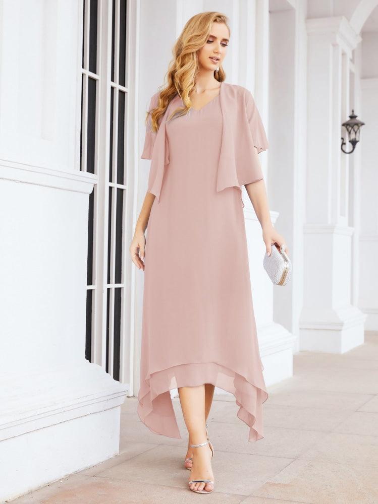 Vestido de Noiva de Duas Peças em Linha A para Mãe da Noiva Vestido de Festa Formal 28073