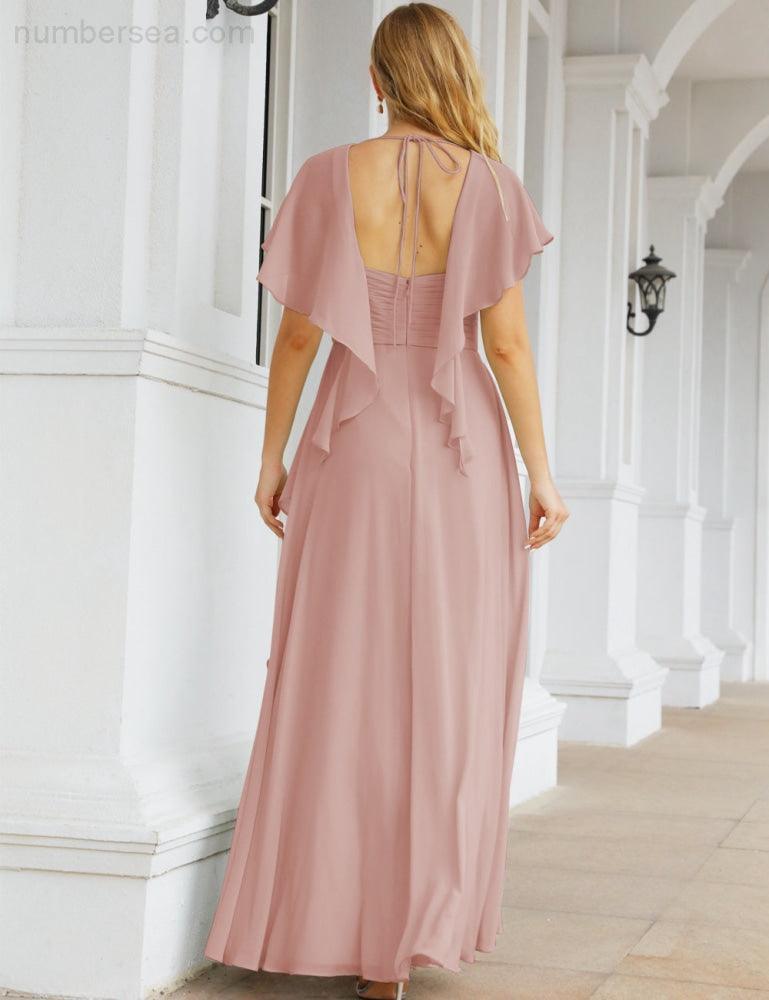 Abiti da damigella Numbersea senza schienale Abiti formali da ballo per festa serale Abito per madre della sposa 28040
