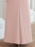 Robe de soirée formelle longue pour mère de la mariée avec cape à volants 28026
