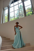 Strapless Long Mermaid Prom Dress With Pleated Split And Custom Sizes