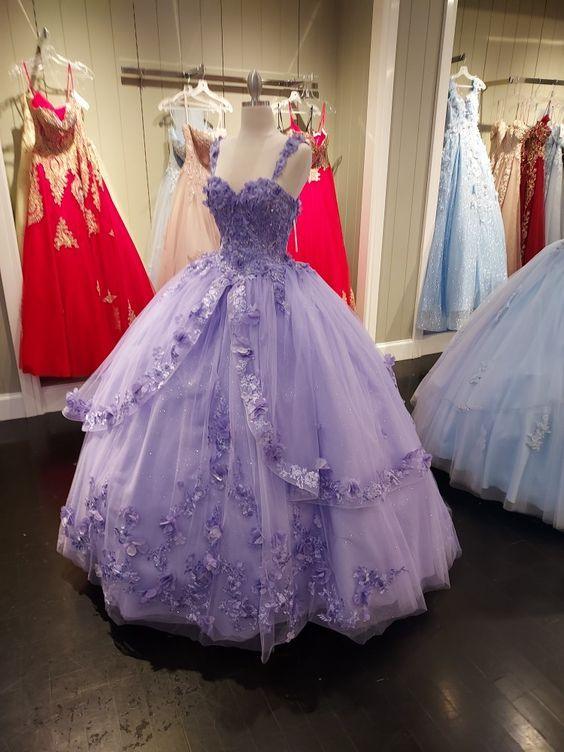Abito da ballo elegante con applicazioni in tulle Abito per dolce sedicesimo Y397