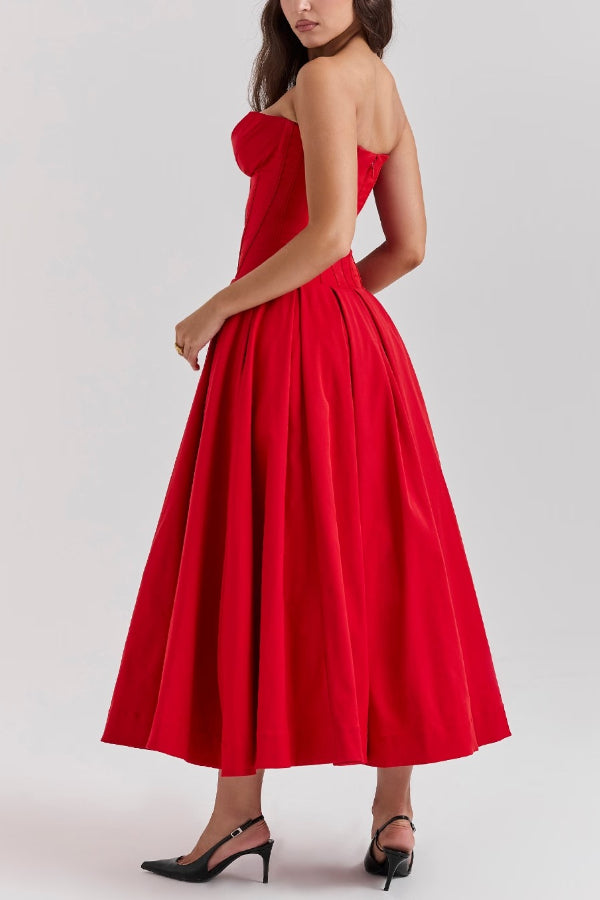 Trägerloses Midikleid Milady