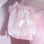 Wunderschöne rosa Quinceañera-Kleider mit luxuriösen Puffärmeln, klassischem plissiertem Festkleid, Reißverschluss am Rücken, Ballkleid Y2588