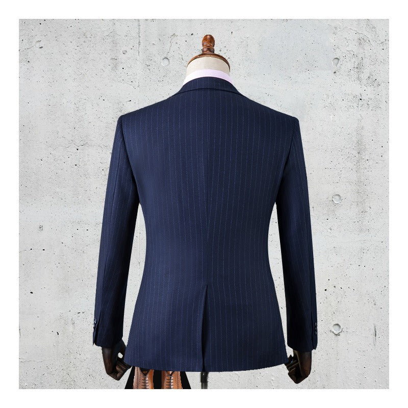 Costume Homme Rayé pour Affaires, Mariage Formel, Veste de Marié et Garçon d'Honneur