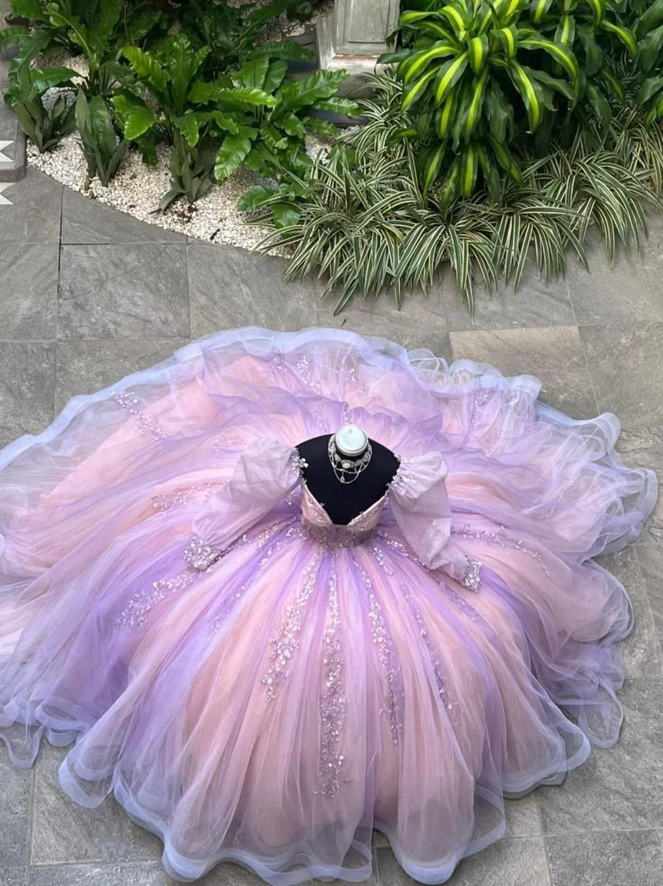 Robe de bal en tulle d'époque, robe de seize ans, robe de princesse Y2353