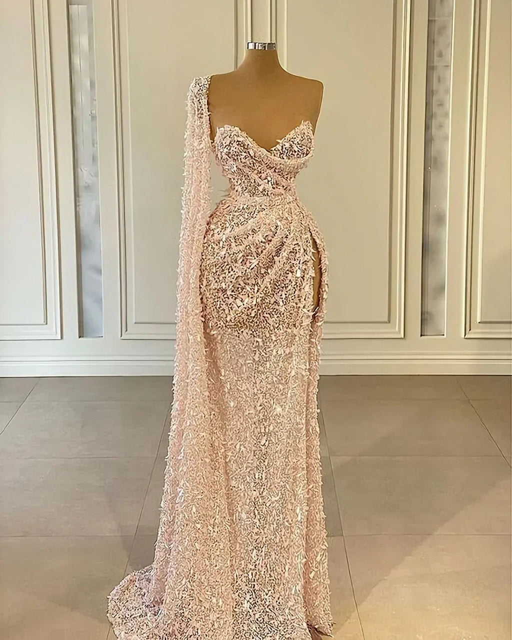 Vestido de Baile Sereia Querida com Fenda Alta Vestido de Noite Elegante Y551