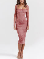Pink Print Corset Dress