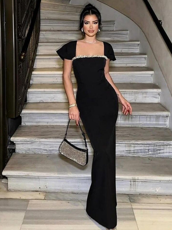 Sexy Waterfall Rhinestone Bandage Dress Prom Dress