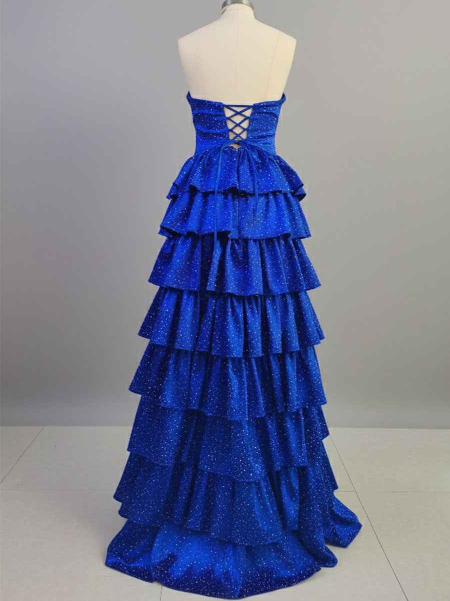 Pink Satin A Line Strapless Prom Dress With Sweetheart Neckline And Keyhole