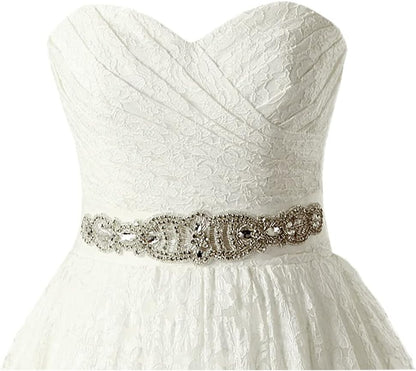 Vestidos de novia elegantes de corte A con escote en forma de corazón y sin tirantes